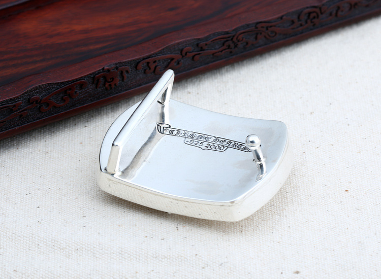 925 sterling silver handmade sword belt buckle American European antique silver designer fashion accessories for men and women