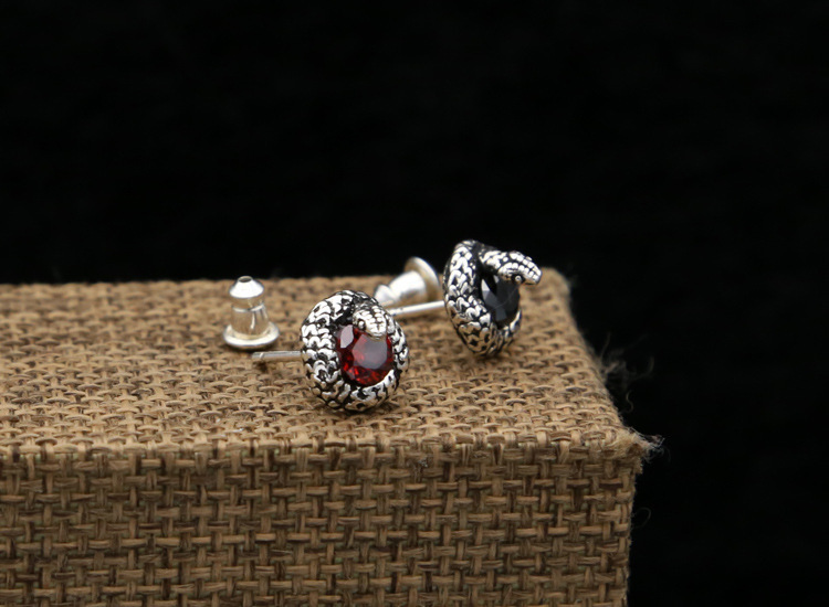 925 sterling silver handmade vintage stud post earrings American European antique silver designer earrings with stones nice gifts