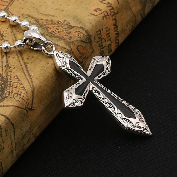 925 sterling silver handmade vintage necklace pendants American European antique silver designer cross pendants without chain punk style luxury jewelry