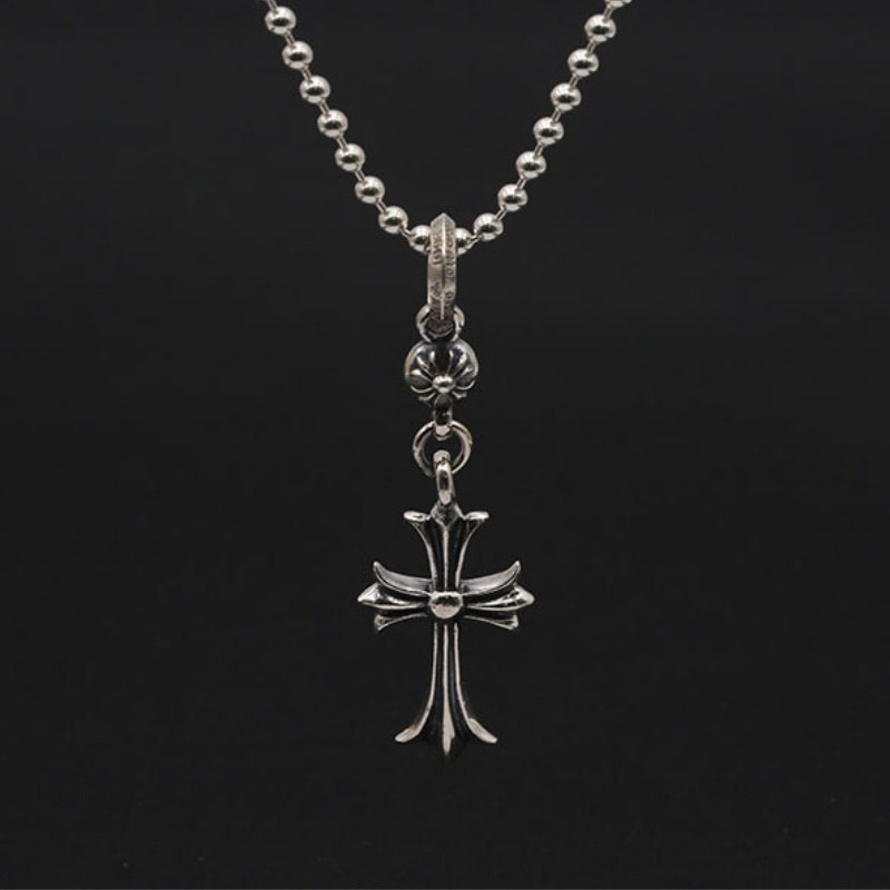 Crosses Pendant Necklaces 925 Sterling Silver Ball chain Vintage Gothic Punk Hip-hop Timeless Fashion Jewelry Accessories Gifts For Men Women 45 50 55 60 cm