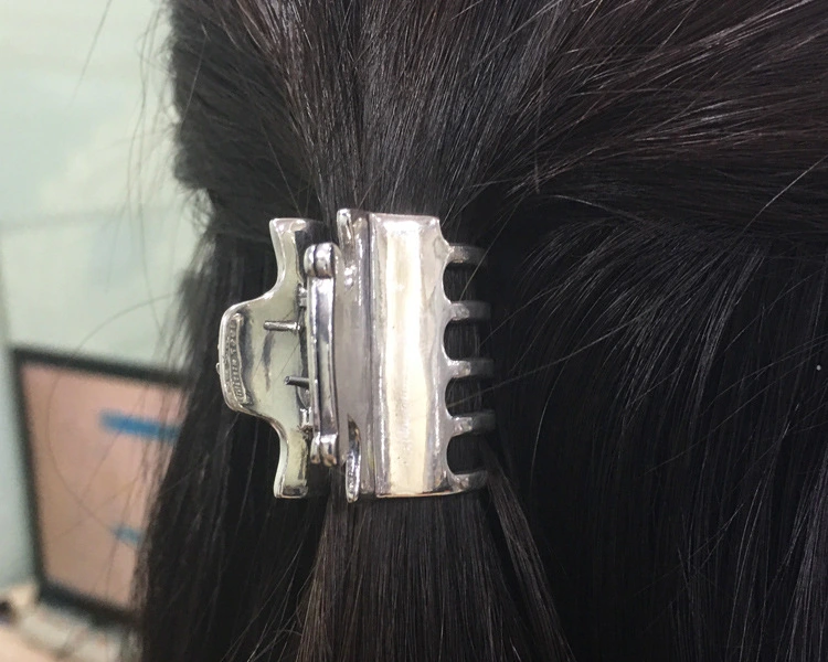925 sterling silver handmade clip hairpin bobby pin hair slide American European antique silver designer cross hair accessories