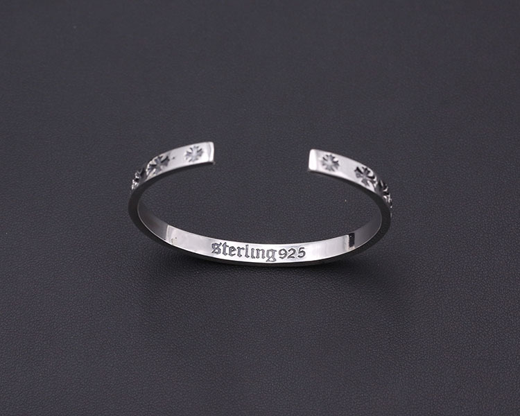 925 sterling silver handmade  cross vintage bangles American European antique silver designer jewelry adjustable open bangles bracelets