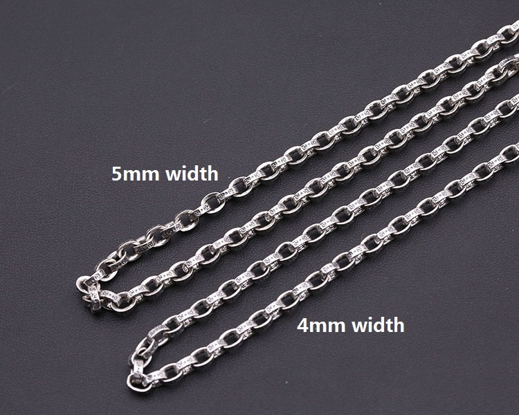 Paper Chains Necklaces 925 Sterling Silver 4 5 mm Width Links 45 50 55 60 65 70 75 80 cm Gothic Punk Handmade Designer Chain Fine Jewelry Accessories Gifts for Men Women