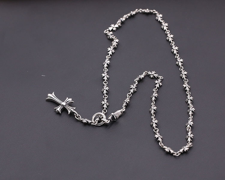 crosses link chain pendant 925 sterling silver adjustable necklaces antique silver designer luxury jewelry