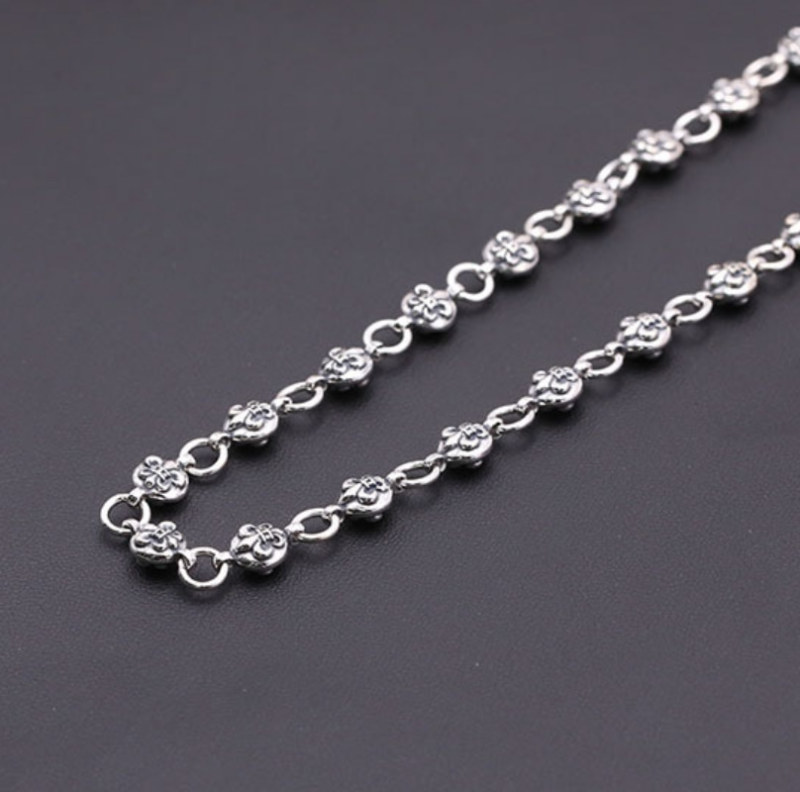 Link Chain Necklaces Double Sides Anchors 925 Sterling Silver Links 45 50 55 60 65 70 75 80 cm Gothic Punk Chains Handmade Fine Jewelry Accessories Gifts for Men Women