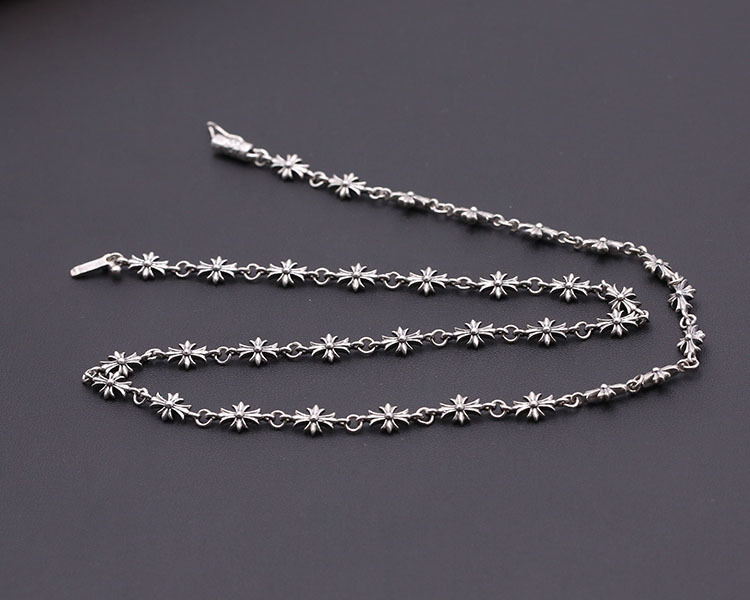 925 sterling silver handmade crosses link chain necklace American European designer antique silver vintage jewelry necklaces punk style