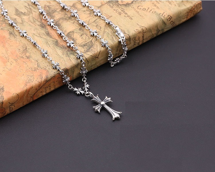 925 sterling silver handmade vintage pendant necklaces American European antique silver designer luxury jewelry crosses pendant necklaces punk style