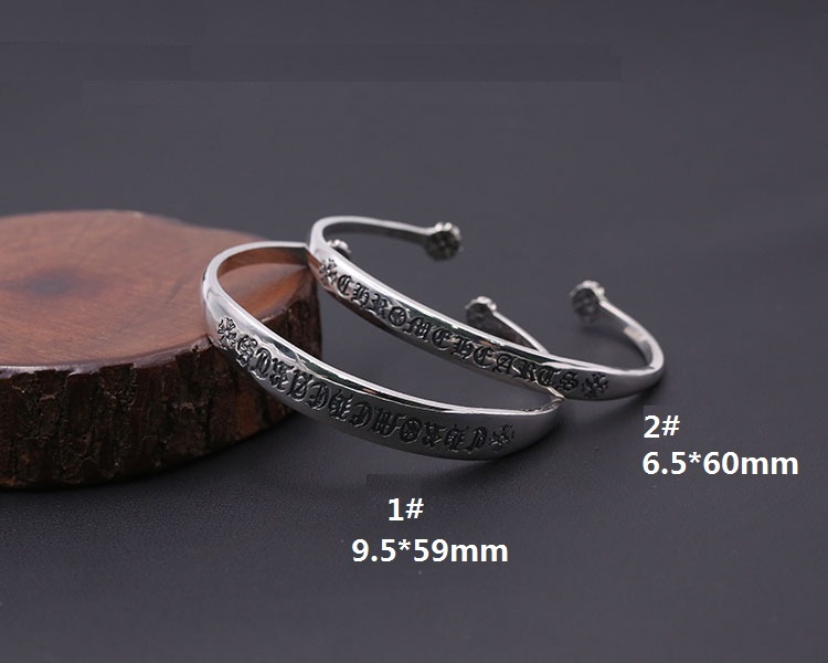 Crosses Letters Bangle Bracelet 925 Sterling Silver Gothic Punk Vintage Handmade Cuff Bracelets Jewelry Accessories Gifts For Men Women 59 60 mm ID