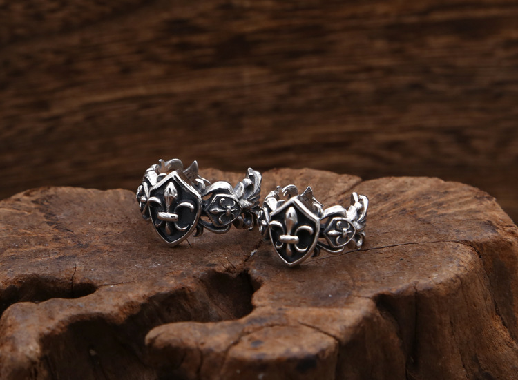 Anchors Adjustable Band Ring 925 Sterling Silver Gothic Punk Hip-Hop Antique Vintage Handmade Designer Jewelry Accessories Gifts