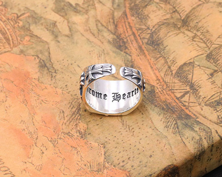 Vintage 925 sterling silver handmade crosses adjustable rings American European gothic punk style antique silver designer jewelry rings for men and women