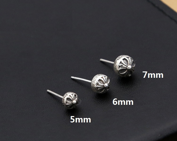 925 sterling silver handmade vintage stud earrings American European gothic punk style antique silver designer jewelry crosses post earrings for women