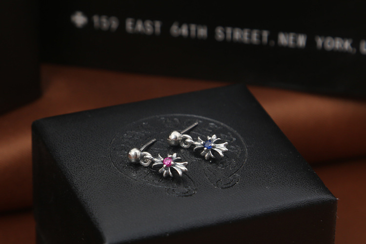 Crosses dangle earrings earrings 925 sterling silver handmade vintage gothic punk style antique silver designer jewelry  for women