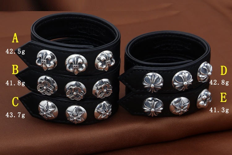 925 sterling silver handmade vintage black leather adjustable bracelets American European antique silver designer jewelry bracelets with snap press button clasps