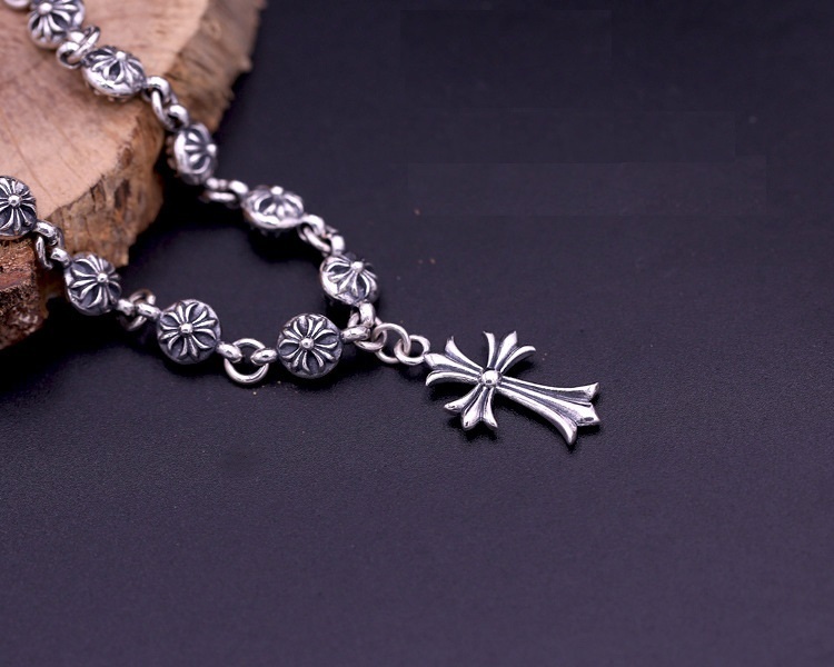 925 sterling silver adjustable crosses bracelets American European antique designer jewelry crosses link chain with fish hook clasps