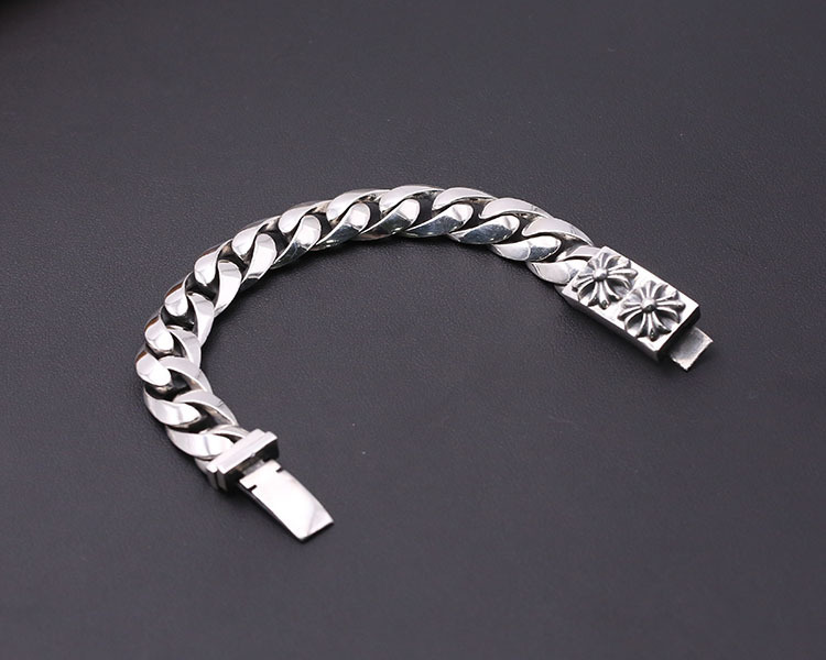 Chain Bracelets 925 Sterling Silver 17 20 cm Links Antique Gothic Punk Vintage Handmade Chains Bracelet Double Crosses Jewelry Accessories Gifts For Men Women