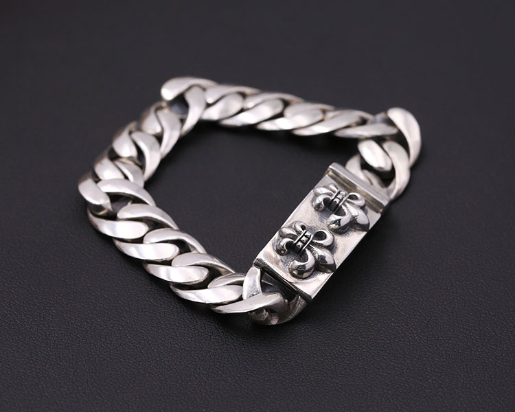 Double Anchors Chain Bracelets 925 Sterling Silver 18 20 cm Links Antique Gothic Punk Vintage Handmade Chains Bracelet Jewelry Accessories Gifts For Men Women
