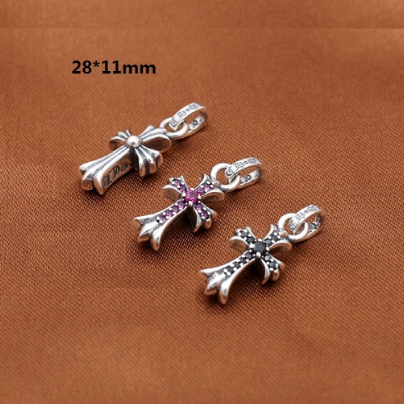 925 sterling silver handmade vintage jewelry necklace pendant without chain American European antique silver designer cross pendants 3 versions for men and women
