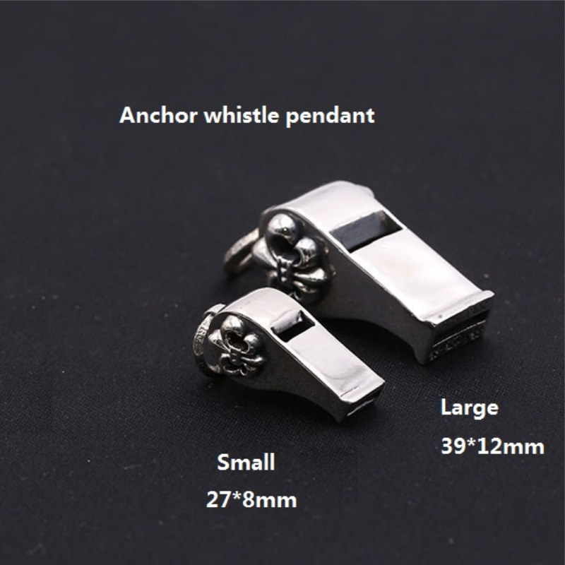 925 sterling silver handmade vintage jewelry necklace pendant without chain American European antique silver designer whistle pendants for men and women