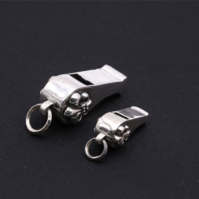 925 sterling silver handmade vintage jewelry necklace pendant without chain American European antique silver designer whistle pendants for men and women