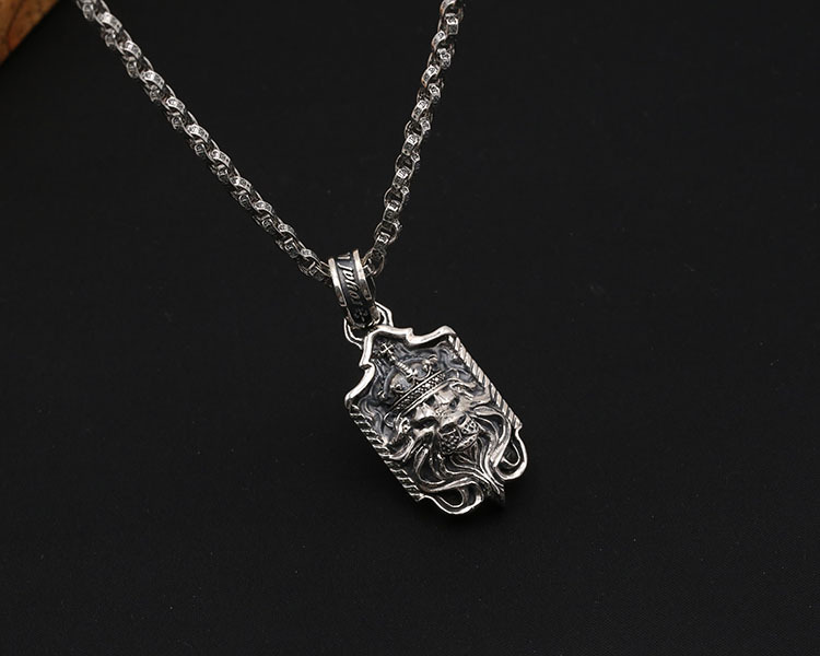 925 sterling silver handmade vintage jewelry necklace pendant without chain American European antique silver designer lion pendants for men