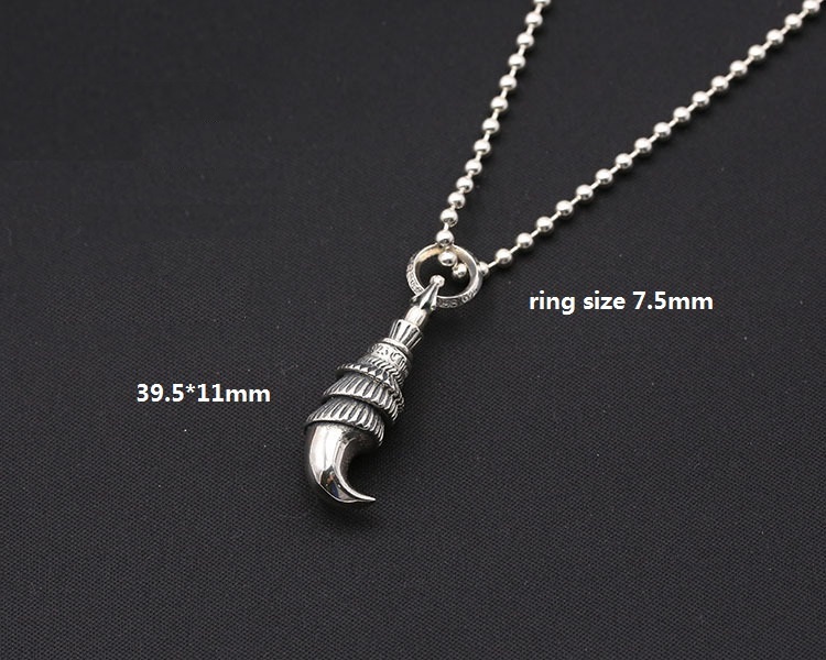 925 sterling silver handmade vintage jewelry necklace pendant without chain American European antique silver designer eagle claw pendants for men and women