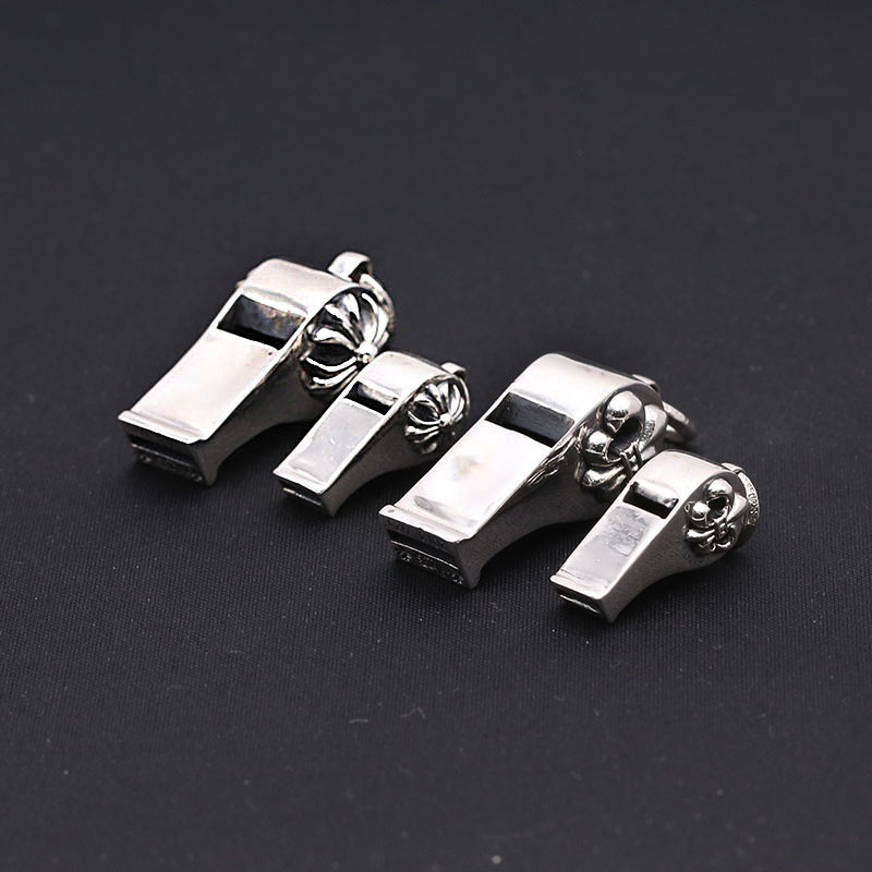 925 sterling silver handmade vintage jewelry necklace pendant without chain American European antique silver designer whistle pendants for men and women