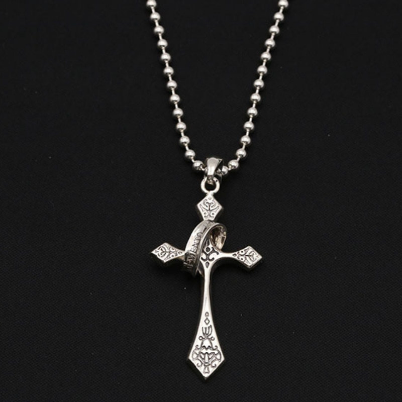 925 sterling silver handmade vintage jewelry necklace pendant without chain American European antique silver designer cross pendants for men and women