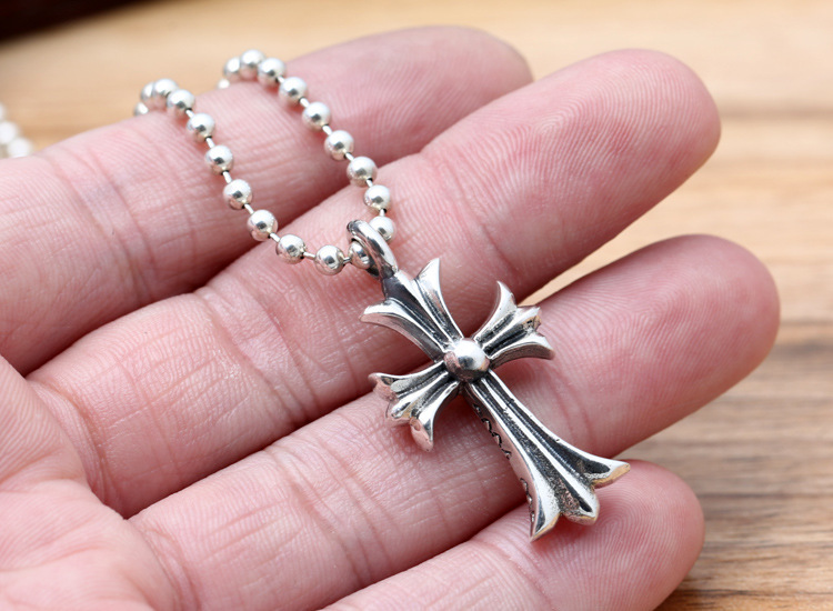 Cross Pendant Necklaces 925 Sterling Silver Ball chain Vintage Gothic Punk Hip-hop fashion Timeless Jewelry Accessories Gifts For Men Women 50 55 60 65 cm