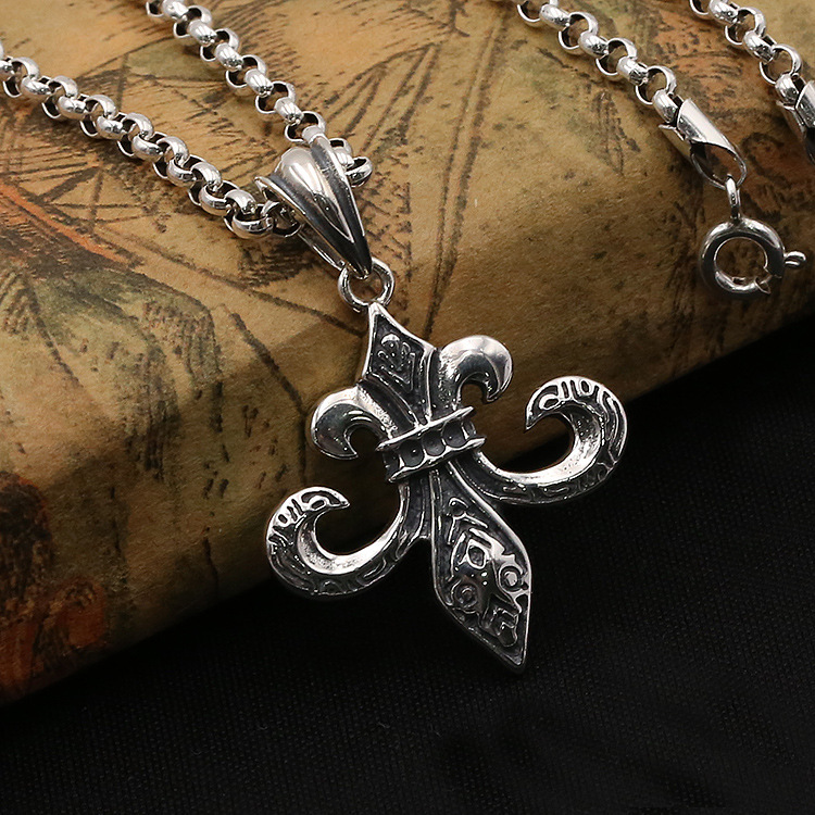 925 sterling silver handmade vintage jewelry necklace pendant without chain American European antique silver designer anchor pendants for men and women