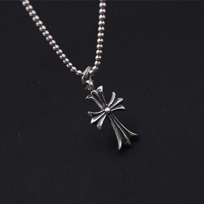 Cross Pendant Necklaces 925 Sterling Silver Ball chain Vintage Gothic Punk Hip-hop fashion Timeless Jewelry Accessories Gifts For Men Women 45 50 55 60 65 cm