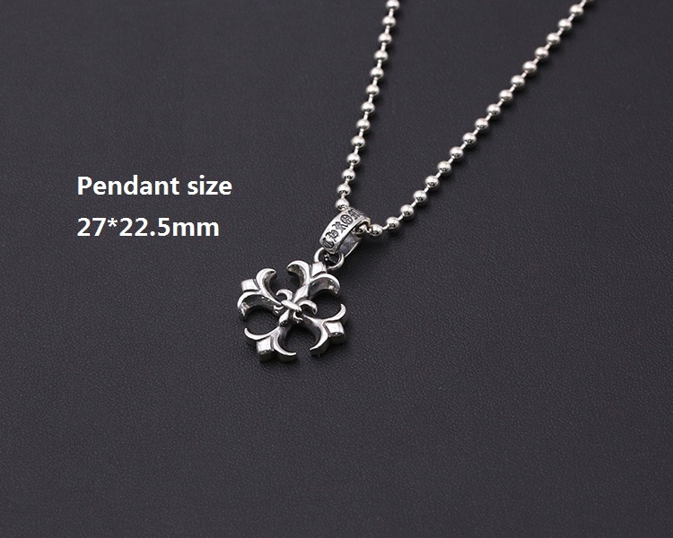 Cross Anchor Pendant Necklaces 925 Sterling Silver Ball chain Vintage Gothic Punk Hip-hop fashion Timeless Jewelry Accessories Gifts For Men Women 50 55 60 65 cm