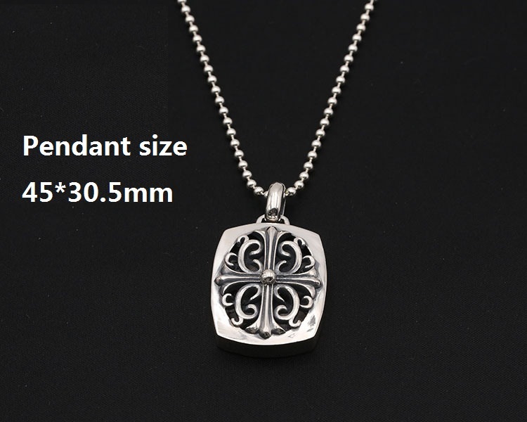 925 sterling silver handmade vintage jewelry necklace pendant without chain American European antique silver designer cross flower pendants for men and women