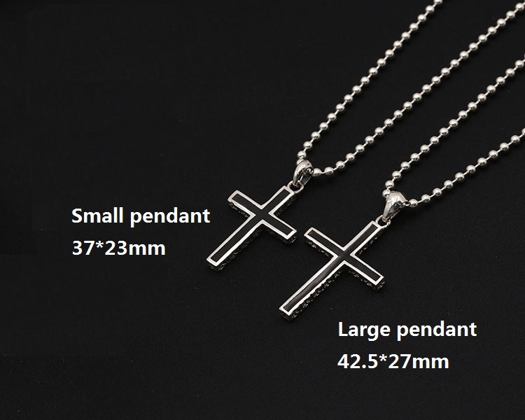 925 sterling silver handmade vintage jewelry necklace pendant without chain American European gothic punk style antique silver designer cross pendants