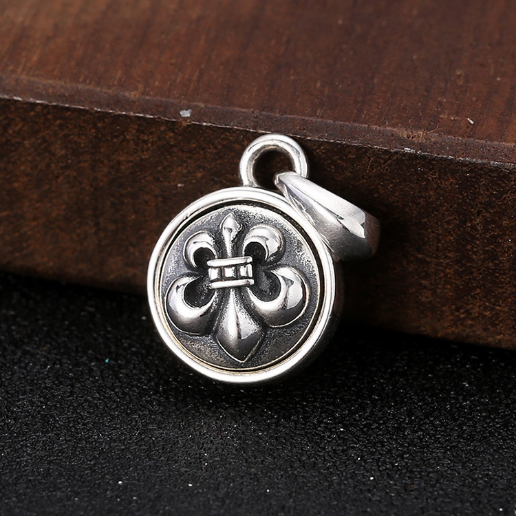 925 sterling silver handmade vintage jewelry necklace pendant without chain American European gothic punk style antique silver designer cross anchor star pendants