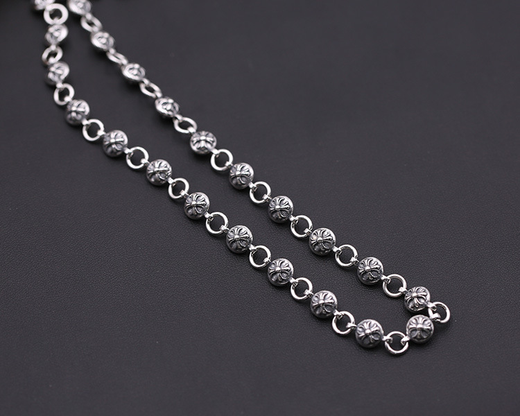 Link Chain Necklaces Double Sides Crosses 925 Sterling Silver Links 45 50 55 60 65 70 75 80 cm Gothic Punk Chains Handmade Fine Jewelry Accessories Gifts for Men Women
