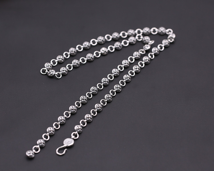 Link Chain Necklaces Double Sides Crosses 925 Sterling Silver Links 45 50 55 60 65 70 75 80 cm Gothic Punk Chains Handmade Fine Jewelry Accessories Gifts for Men Women