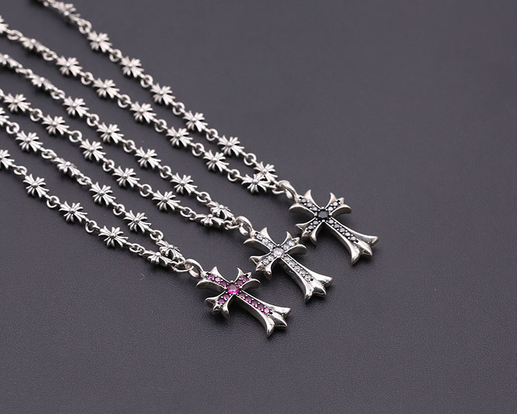 Cross Pendant Necklaces 925 Sterling Silver Crosses Link chain Vintage Gothic Punk Hip-hop Handmade Fine Jewelry Accessories Gifts For Women 45 50 55 60 70 80cm