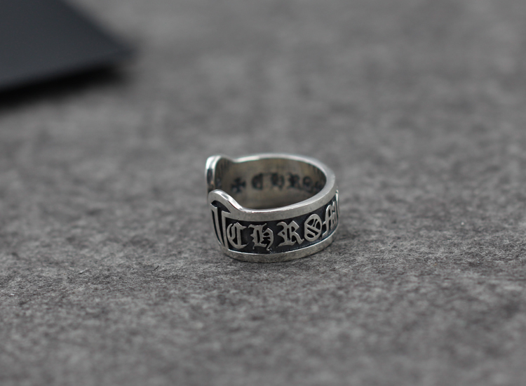 925 sterling silver handmade vintage adjustable rings with letters American European Gothic punk style antique silver crosses designer luxury brand jewelry rings