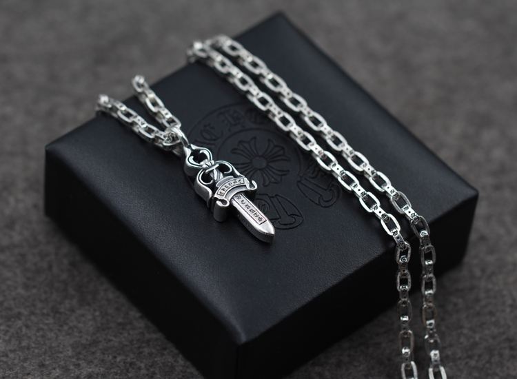 925 sterling silver handmade vintage sword necklace pendant without chain American European gothic punk style antique silver designer Luxury brand jewelry pendants