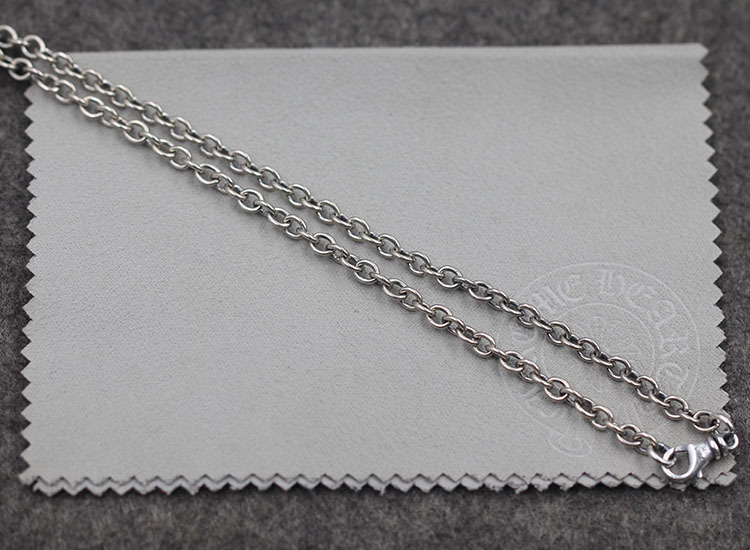 Gothic vintage style 925 sterling silver handmade link chain necklace luxury jewelry American European antique silver designer necklaces