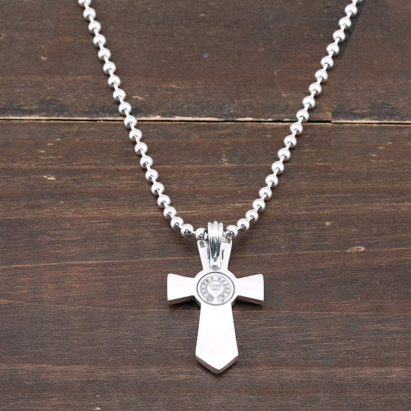 925 sterling silver handmade vintage scroll cross necklace pendant without chain American European gothic punk style antique silver designer Luxury brand jewelry pendants