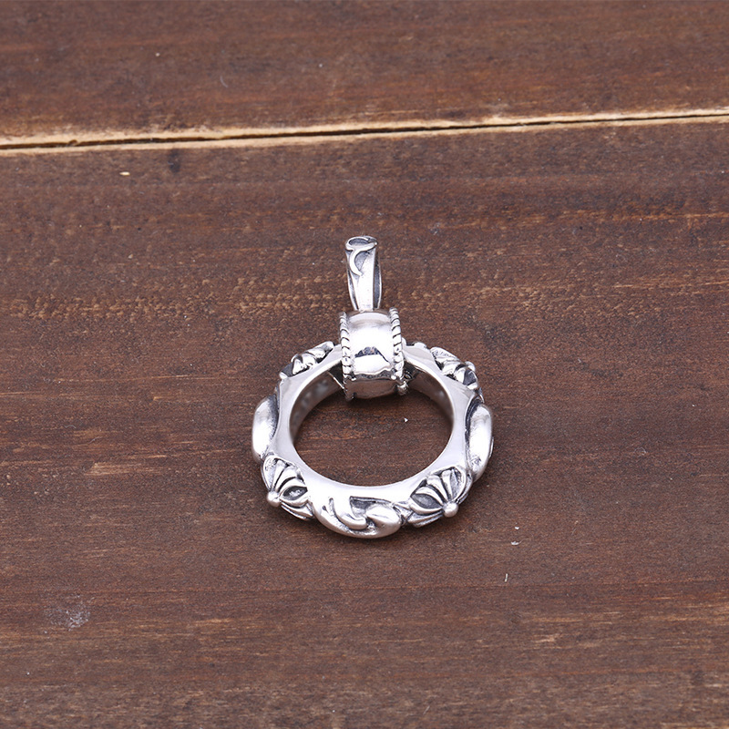 925 sterling silver handmade vintage cross ring necklace pendant without chain American European gothic punk style antique silver designer Luxury brand jewelry pendants