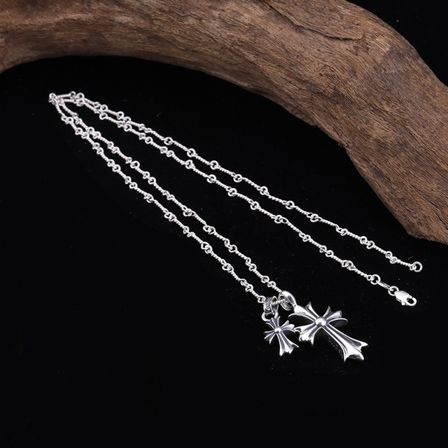 925 sterling silver cross pendant necklaces American European Gothic vintage style antique designer luxury jewelry