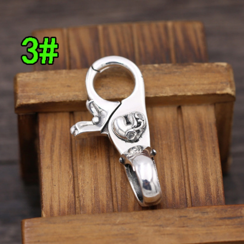 925 sterling silver handmade key rings American European antique silver designer fashion accessories