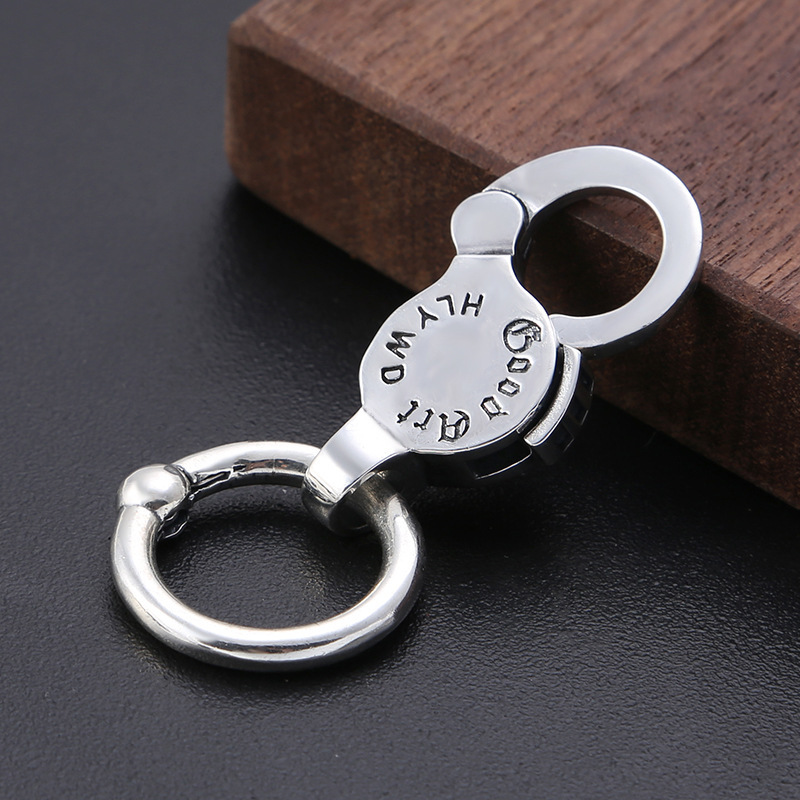 925 sterling silver handmade key rings American European antique silver designer fashion accessories