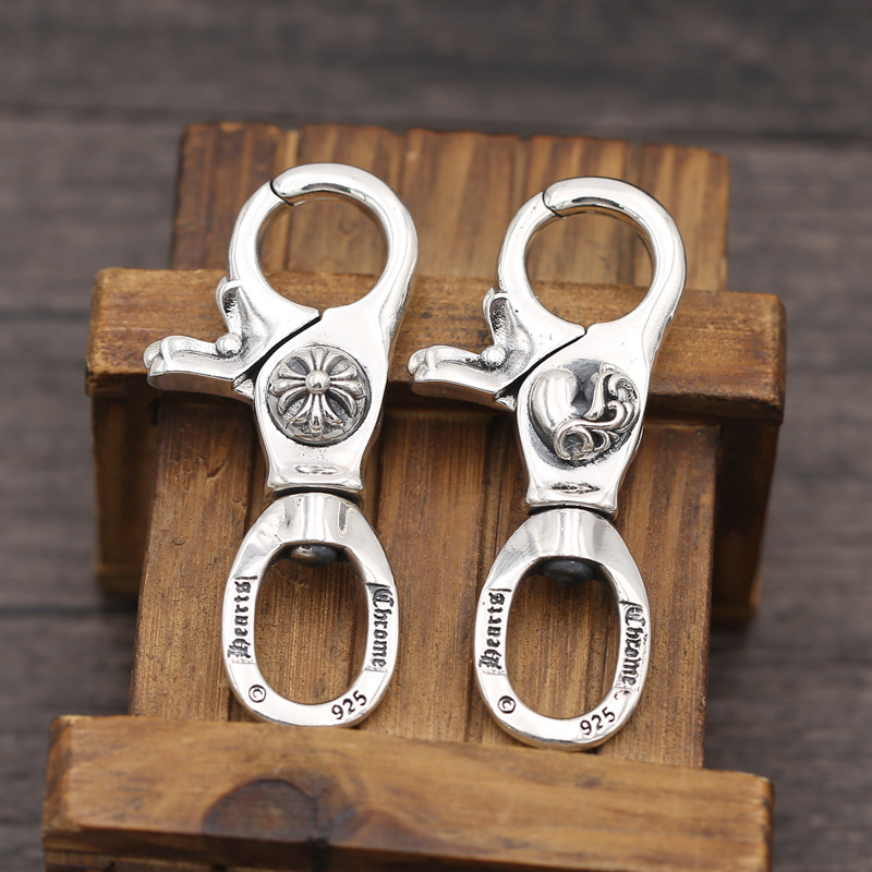 925 sterling silver handmade key rings American European antique silver designer fashion accessories