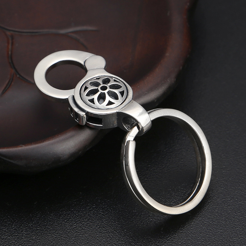 925 sterling silver handmade key rings American European antique silver designer fashion accessories
