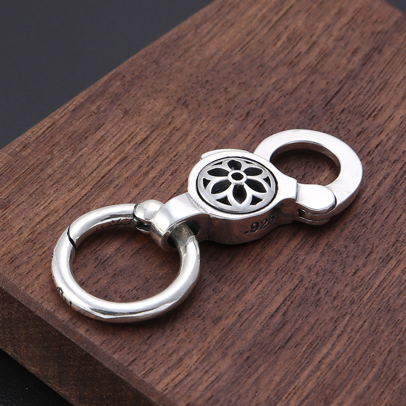 925 sterling silver handmade key rings American European antique silver designer fashion accessories