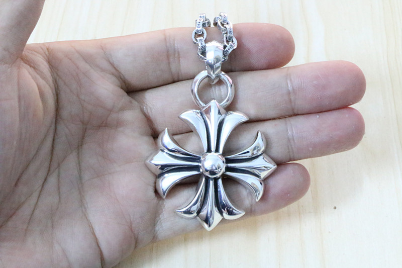 925 sterling silver cross necklace pendant without chain American European gothic punk antique designer Luxury jewelry