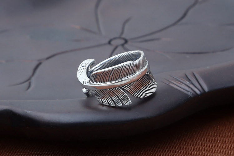 925 sterling silver handmade eagle adjustable rings American European vintage style antique silver deisgner luxury jewelry rings